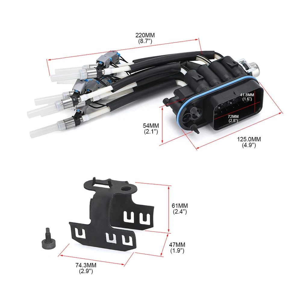 Inyector de combustible Spider Vortec para camioneta Chevy V8 5,0 L 5,7 L FJ504 89060440 Foto 3 de 4