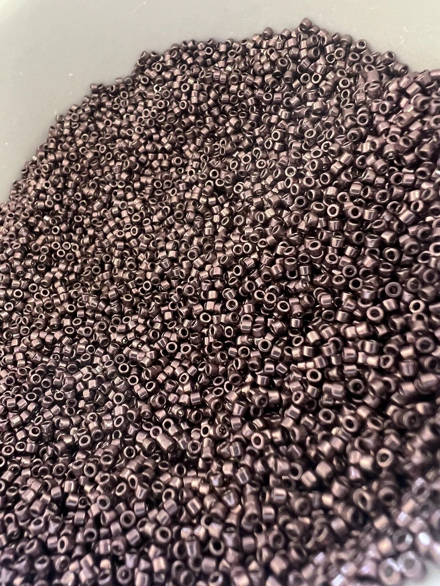 5grams miyuki delica Japanese seed beads 11/0 db454 Galvanised Smokey Amethyst