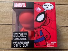Image of MARVEL Spider-Man Mini MUNNY STICKER ART TOY & 2 STICKER PACKS BN & Sealed