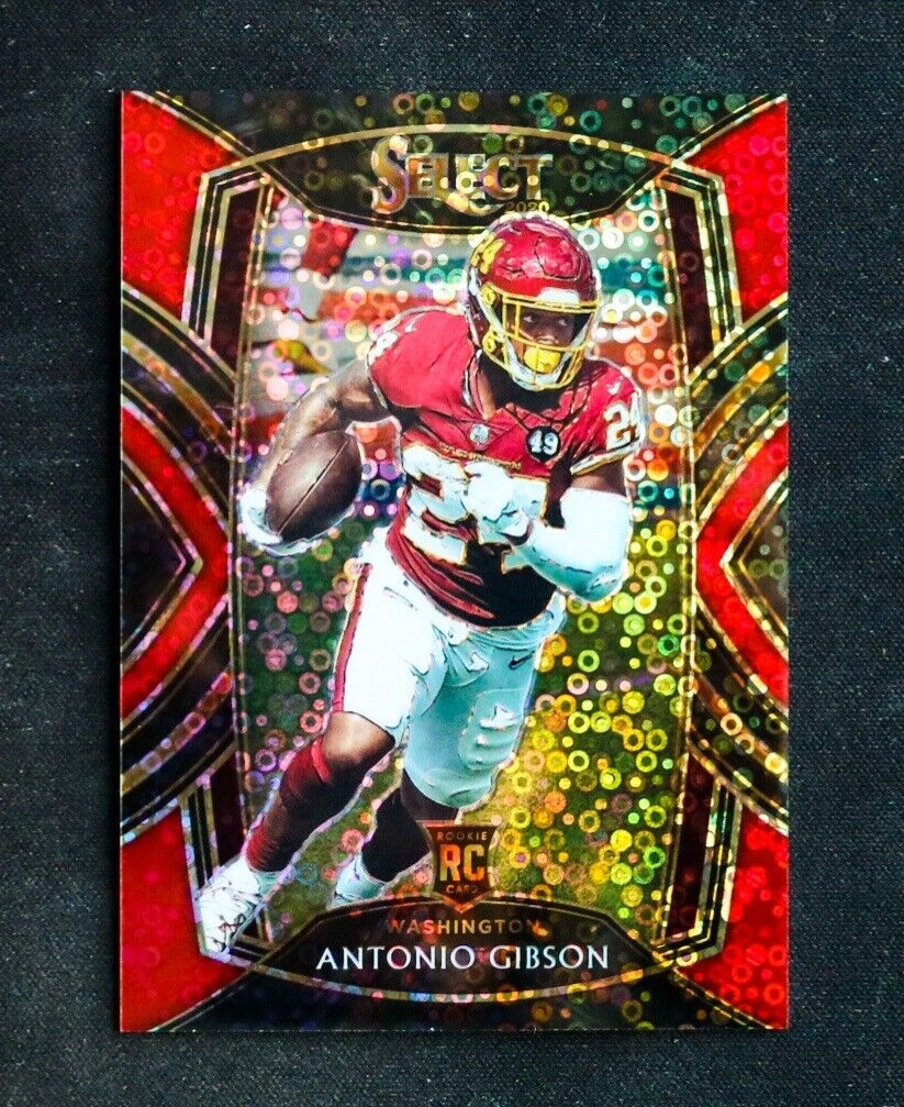 2020 Panini Select - Antonio Gibson - Rookie Club Level Red Disco Prizm /49