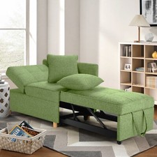 4-in-1 Convertible Sofa Bed, Sleeper Sofa Pull Out Couch Bed, 3-Seater Loveseat  
