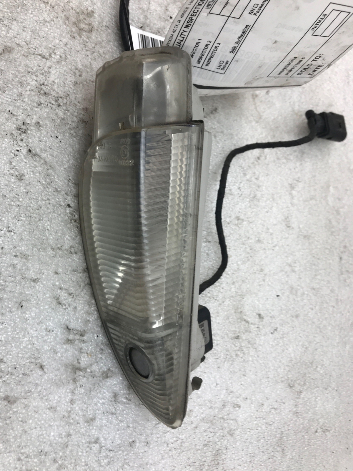 2005 BENTLEY CONTINENTAL GT Left Drivers Side Back-up Lamp