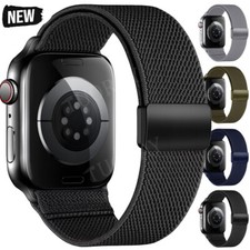 Magnetic Nylon Loop Strap Band For Apple Watch Ultra 2  49mm 10 9 8 7 6 SE 5 4