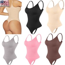 Women's Body Shaper Belly Control Slimming Thong Bodysuit Butt Lifting Shapewear