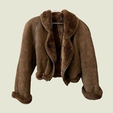 Montone In Vera Pelle Crop Donna