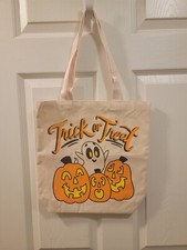 Halloween Canvas Trick or Treat Bag