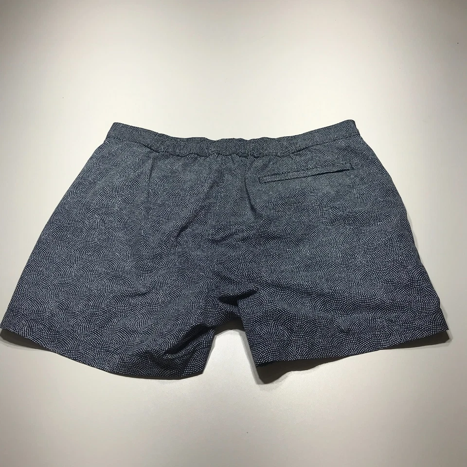 Bañador Michael Kors para hombre talla mediana azul blanco forrado con puntos pantalones cortos de secado rápido Foto 2 de 4