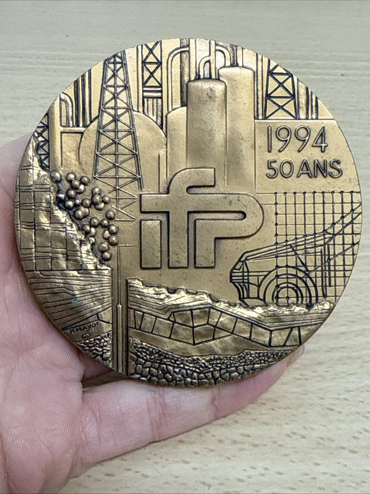 Médaille IFP 1994 50 Ans R Mayot 1000 En Bronze