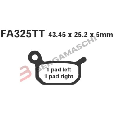 PLAQUETTES DE FREIN POUR KTM LEM TOMOS EBC FA325TT ORGANIQUE MOTO - Photo 1/4