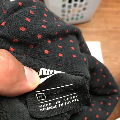 Nike Hooded Sweatshirt Black White And Red Size XL - Picture 5 of 5