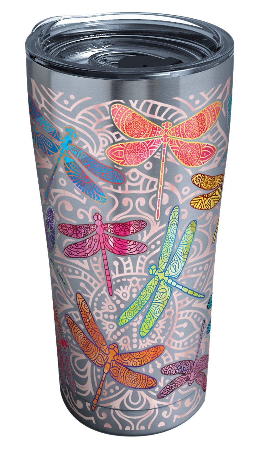 Dragonfly Mandala 20 oz Stainless Steel Tumbler with lid