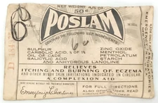 Antique Cosmetics Poslam Complexion Aid Emergency Laboratories 1910s Old Stock