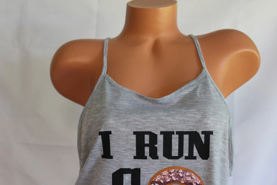 Camisola DANSKIN (XL) GRIS Ropa Activa Gráfica CORRO PARA PODER COMER Espalda Corredora Poliéster Foto 2 de 4