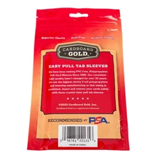 Cardboard Gold EASY PULL TAB Penny Sleeves 100 Count Pack - Recommended for PSA