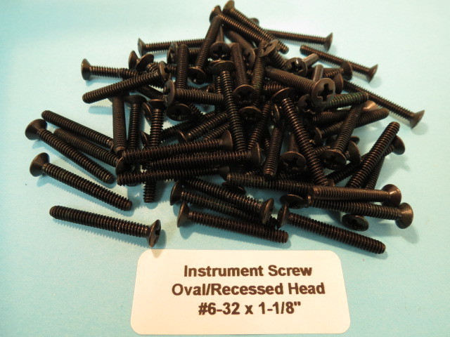 6-32 Brass Oval Head Instrument Screws WW2 Aircraft Warbird SNJ