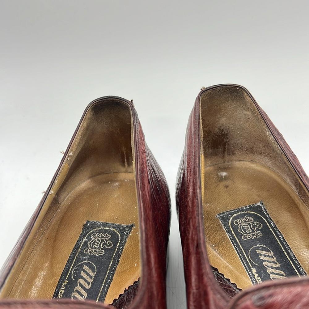Mauri Slip On Shoes Loafers Dress Work Business Brown Red  display picture 1