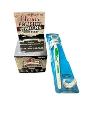 Listerine Ultra Clean flosser and My Magic Mud tooth cleaning & polishing powder