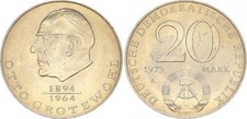 DDR 20 Mark 1973 Otto Grotewohl (S) prägefrisch - Stempelglanz (46281)