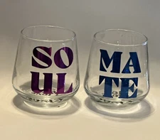 His & Her Shot Glass Set SOUL MATE Peek A Boo Shots Anniversary Gift Unique Find