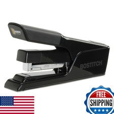 Bostitch EZ Squeeze 40-Sheet Flat Clinch Desktop Stapler, Reduced Effort, Black