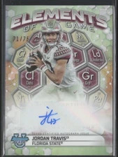 Jordan Travis 2023 Bowman Best University #ETGA-JT Elements of the Game Auto /75