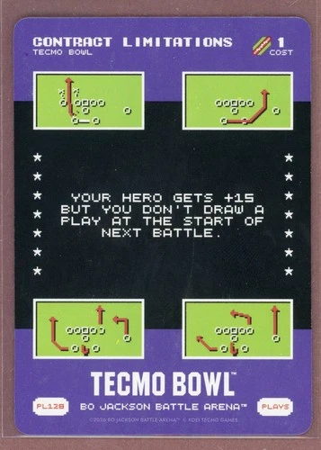 2026 Bo Jackson Battle Arena Tecmo Bowl Plays #128 Contract Limitations