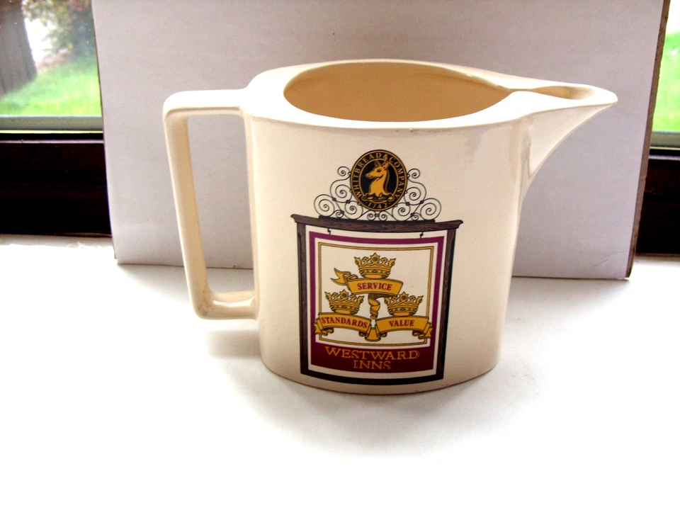 whitbread westward inns advertising water jug white made by wade PDM in VGC - Image 2 of 3