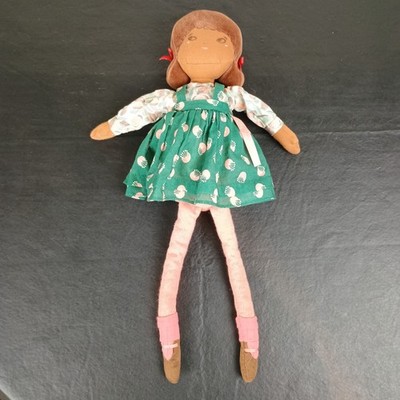  Moulin Roty Les Parisiennes ''Cerise'' Rag Doll Medium Brown Skin Wobbly Neck