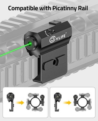 Green/Red Rifle Laser Sight, M Lok & Picatinny