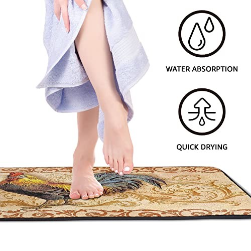 Kitchen Rugs and Mats 39" X 20" Non Slid Washable Multi 39x20 Inches Rooster - Bild 6 von 8
