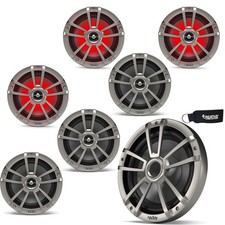 Infinity 622MLT Marine 6.5 Inch LED Speakers and A 1022MLT 10" LED Sub Titanium