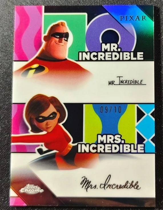 2026 Chrome Disney Dual Facsimile Auto Mr. Incredible/Mrs. Incredible /10