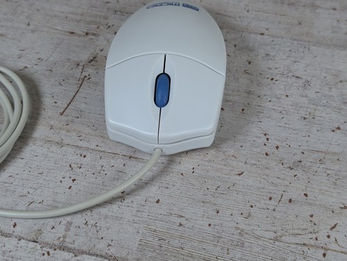Vtg Micro Innovations 2-Button ps/2 Mouse Browser Mouse Model White Blue Works - Picture 4 of 9