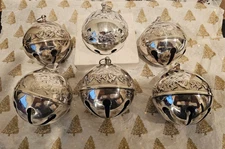1977- Wallace Silver Plate Christmas Sleigh Bell Only- Mistletoe & Doves EACH