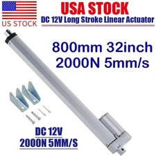12V 2000N Linear Actuator 449lbs Pound High Speed 5mm/s Long Stroke 800mm 32inch