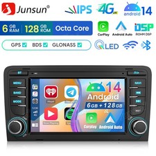 6G+128GB Android 15 Für AUDI A3 8P 2003-13 Autoradio Apple Carplay GPS Nav WIFI