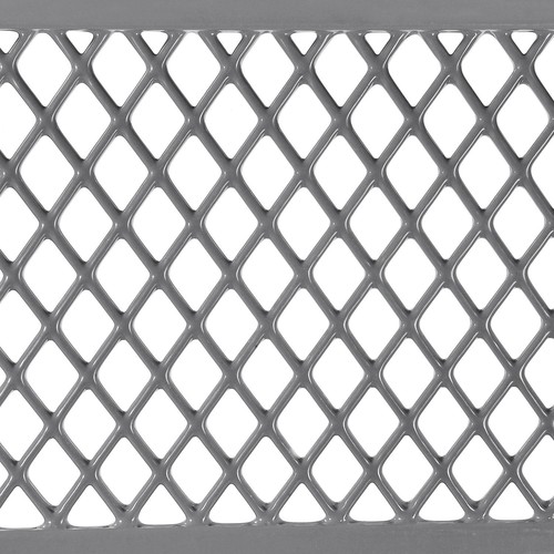 Global Industrial 72"L Expanded Metal Mesh Bench w/Back Rest Gray - Picture 7 of 8