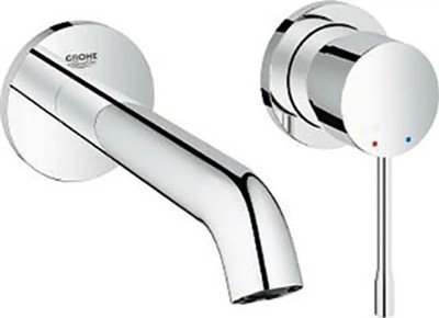 GROHE 2-Loch-WT-Wandbatterie Essence 29192_1 FMS Ausladung 183mm supersteel