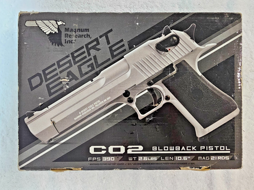 Cybergun Desert Eagle CO2 Blow-Back Airsoft Pistol 21-rd Silver | 390 FPS - Picture 5 of 8