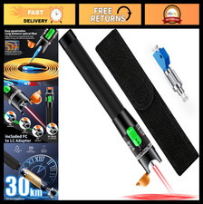 Fiber Optic Tester Kit - Visual Fault Locator 30KM, VFL with FC to LC Adapter, N