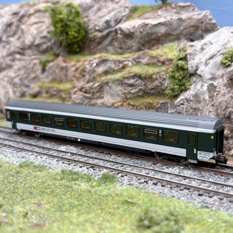 Voiture de train miniature SBB CFF FFS Fleischmann 8260057 roulement fluide echelle 1/160