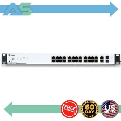D-Link DGS-1100-26MP 24-Port 10/100/1000 Unmanaged Gigabit PoE+ Ethernet Switch