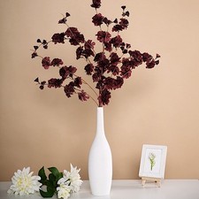 2 BURGUNDY 42" Stem SILK ARTIFICIAL Carnation FLOWERS Sprays Wedding Supplies