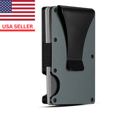 The Ridge Style Titanium Wallet with RFID Blocking Card Slots, Money Clip Usa