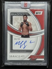 Khamzat Chimaev On Card Auto /99 Shadowbox 2022 Panini Immaculate UFC AUTOGRAPH