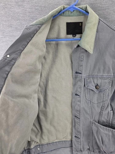R13 Lacey Trucker Jacket Steel Blue Corduroy Collar Small image 3