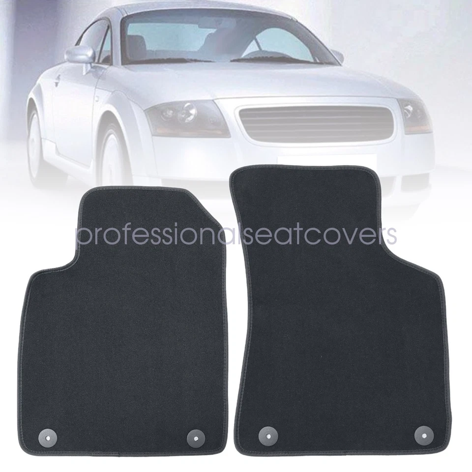 Front & Rear Floor Mats Carpet Velour For 1999-2006 Audi TT Quattro / TT Black — 第 2/4 张图片