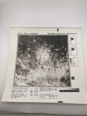 RARE Original Voyager 2 Ganymede JPL NASA Glossy Mission Photo 10 x10'' Exc