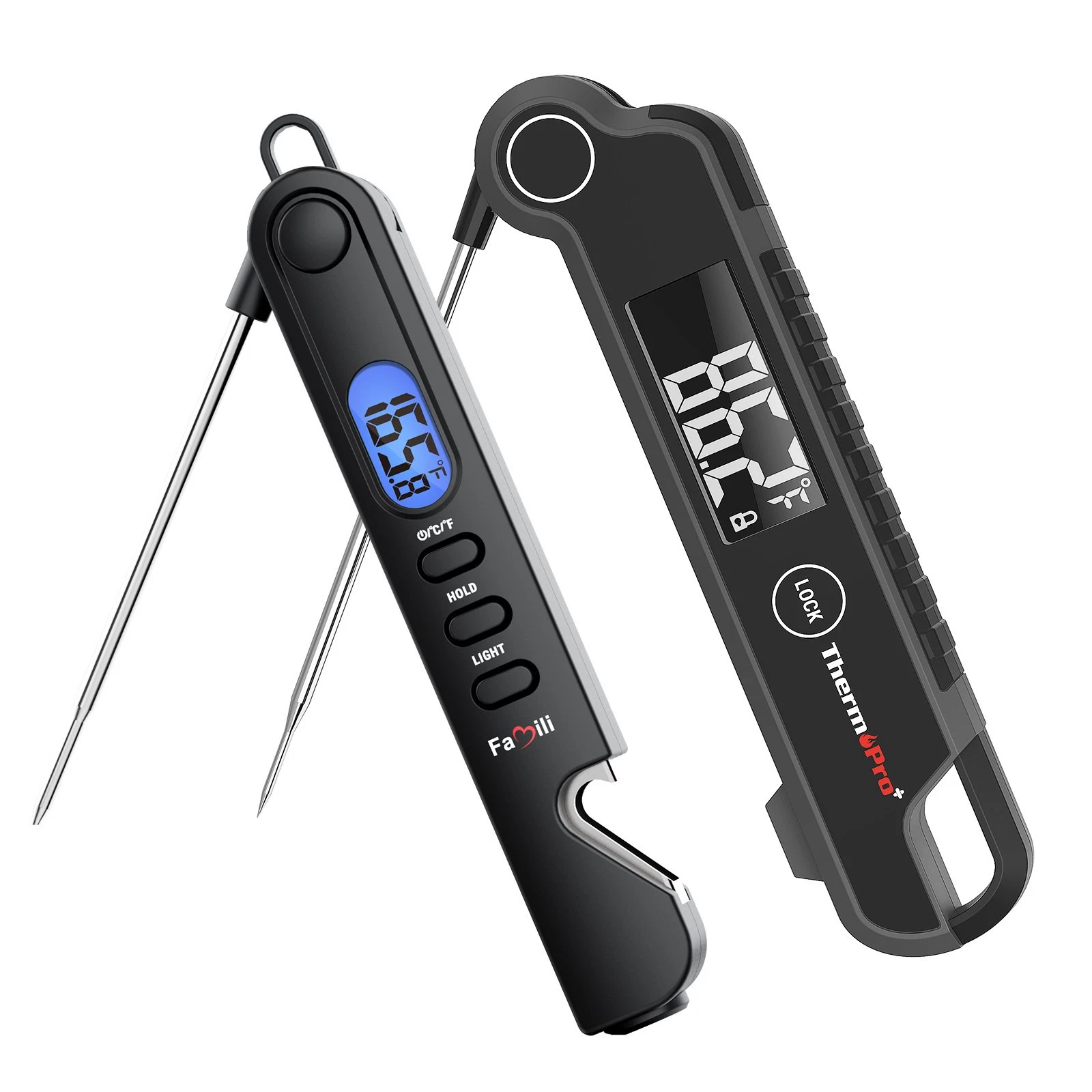 ThermoPro TP620W Instant Read Thermometer+4 in 1 with Bottle Opener Flashlight
