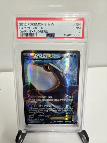PSA 7 Pokemon Kyogre EX Dark Explorers Full Art #104 CLEAN NEW CERT